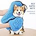 gemxtkg Super Absorbent Dog Bath Towel & Grooming Glove Set – Soft Chenille Dog Drying Towel for Small Dogs & Puppies, Quick Dry, Machine Washable, Non-Toxic, Blue