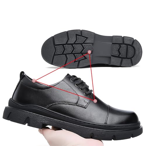 New Men's Leather Shoes Breathable Casual Business Tie-Up Rubber Outsole High-End Wedding Shoes3