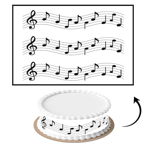 3 pcs Music Cake Strips Edible birthday cake strips, cake