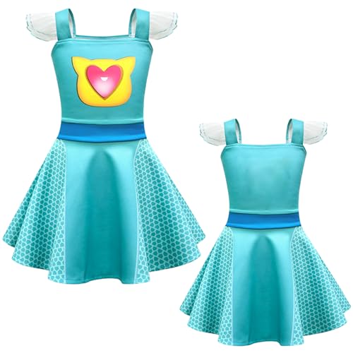 Disfraz de superheroína con vestido y mangas de encaje 3-8T miniatura 6