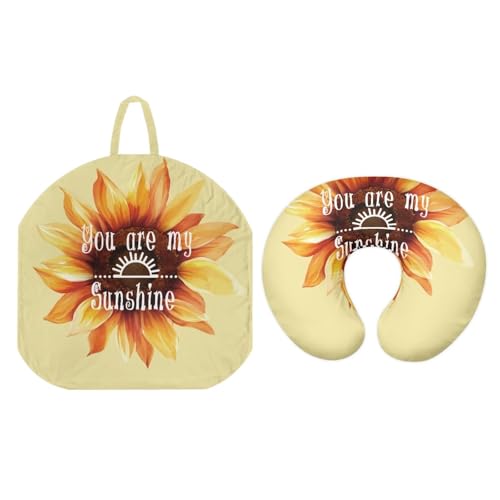 Image of PJHEQOXE Yellow Baby Lounger Replaceable Cover & Nursing Pillow Cover Set for Baby Snug Fits Bopy Nursing Pillows,Sunflower Breastfeeding Nursing Pillow Slipcovers,for Breastfeeding Moms（Cover Only）