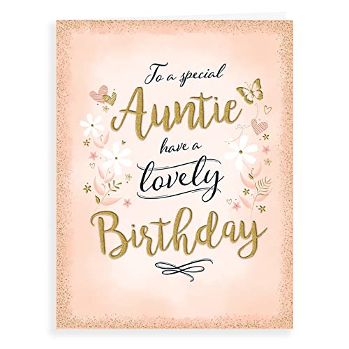 Piccadilly Greetings Modern Birthday Card Auntie - 8 x 6 inches