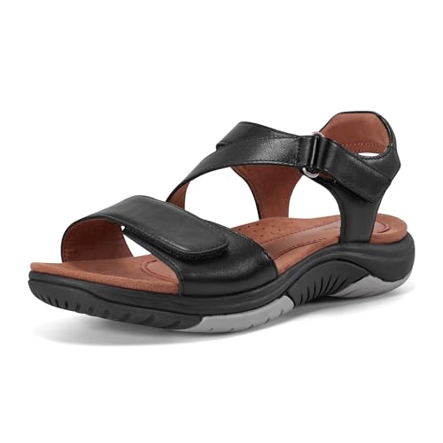 Cobb Hill Fiah Women's Sandal, 8 2A(N) US, Black Leather