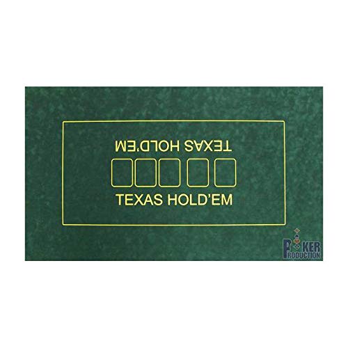 Cartes Production Tapis de Poker en suédine - 70x120 cm - Glisse Parfaite - avec Grip antidérapant - marquage du Board