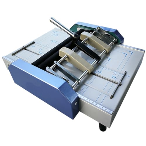 GAYAYAS Paper Folding Machine, A3 A4 Saddle Stitch Flat-Clinch Automatic Binding Machine, 5 Nail Positions for 24/6 Type Staple, for Card Folder Color Pages