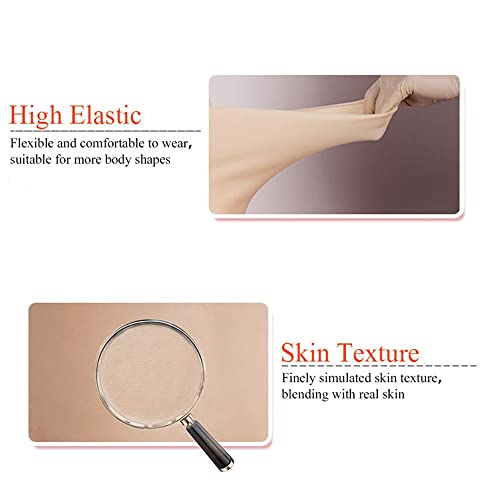 Wisfancy Realistic Silikon Panty Fake Pussy Unterwäsche Crossdresser Hip Buttock Pants Hiding Gaff Thong Briefs für Transgender Dragqueen Crossdresser Cosplay, Nude