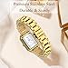 Timever Gold Watches for Women, Dainty Womens Watch, Luxury Ladies Wrist Watches with Stainless Steel & Japanese Quartz Movement, Daily Waterproof Watch, A Great Gift for Women