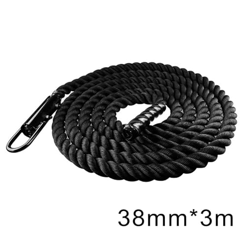 oshhni Exercício de batalha de corda de escalada com mosquetão Fitness Training Gym 1Pcs Equipamento