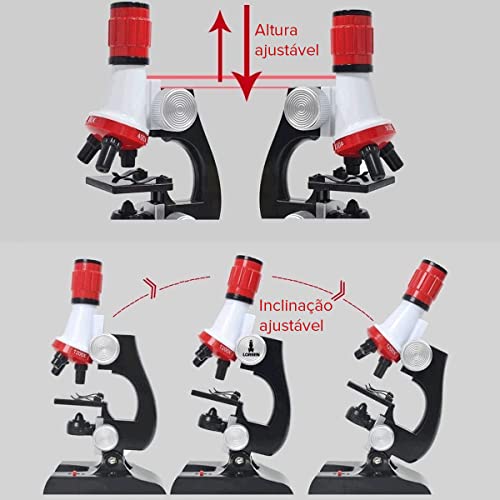 Microscópio Infantil Óptico Lorben Crianças 100x 400x 1200x