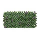 LOLAhome Celosía Extensible con seto Artificial Premium Hojas Moradas de 1,8x0,9 m | Realista y Natural, Alta Ocultación, Tratamiento UV, No inflamable, Transpirable | para Jardín, Balcón, Terraza