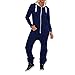 Produktbild Damen Jumpsuit Fleece Schlafanzug Frau Traininganzug Onesie Schönes elegente Playsuit Damen Einteiler Onesie Overalls Hoodies Nachtwäsche (Medium, Dunkelblau)