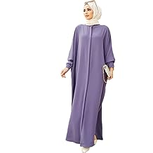 Women's Ramadan Abaya Muslim Batwing Sleeve Shirt Prayer Dress Kaftan Dubai Islamic Loose Maxi Dress