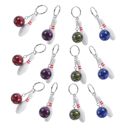 Mini boule bowling porte clés décoratif pour personnaliser les sacs d'école