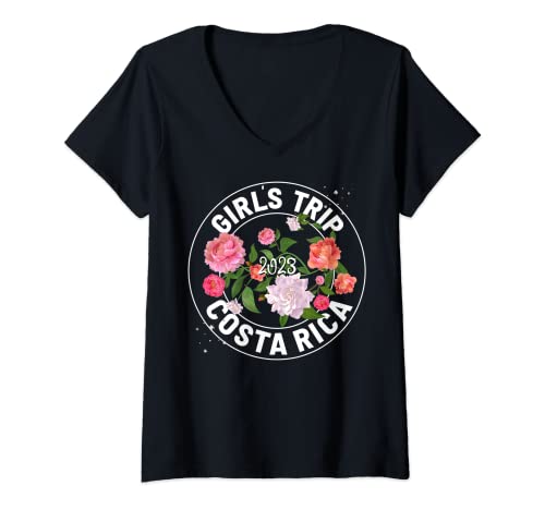 Mujer Girls Trip Costa Rica 2023 Vacation Women's Weekend Birthday Camiseta Cuello V
