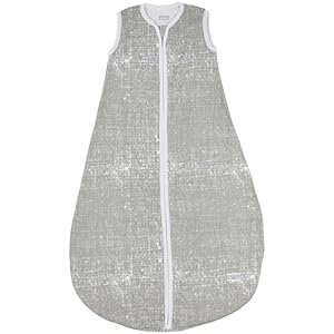 Meyco Baby Fine Lines Slaapzak (van 100% katoen, met ritssluiting rondom, huidvriendelijk, kreukbestendig, perfecte pasvorm, maat: 74), grijs