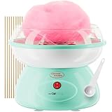 Clatronic® Zuckerwattemaschine | für Zuckerwatte in wenigen Minuten | inkl. Messlöffel und 10 Holzstäbchen | Spritzschutz | Zuckerwatte Maschine 500W | Cotton Candy Machine | ZWM 3478 mint