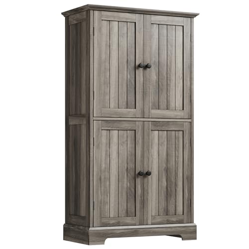 ChooChoo Bathroom Floor Cabinet, Farmhouse Bathroom Storage Cabinet with 4