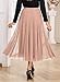 Happy Sailed Tulle Skirts for Women Trendy High Waisted Pleated A-Line Flowy Long Skirt Spring Outfits for Women Fashion 2026 Pink XL