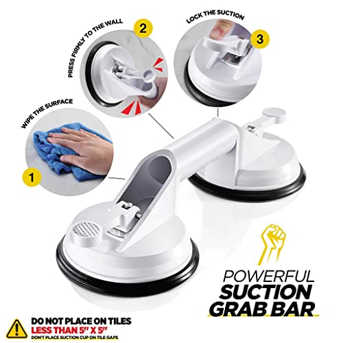 image for Medical king Shower Chair Set of 5 Includes Suction Grab Bar & Suction