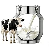 ★Seau Inox Avec Couvercle Matériau de haute qualité : ce pichet est fabriqué en acier inoxydable 201 de haute qualité avec des soudures robustes. Sa surface lisse et polie miroir le rend durable, résistant à l'humidité et à la rouille.pot a lait inox bidon Son récipient épais et son joint étanche assurent une excellente étanchéité.