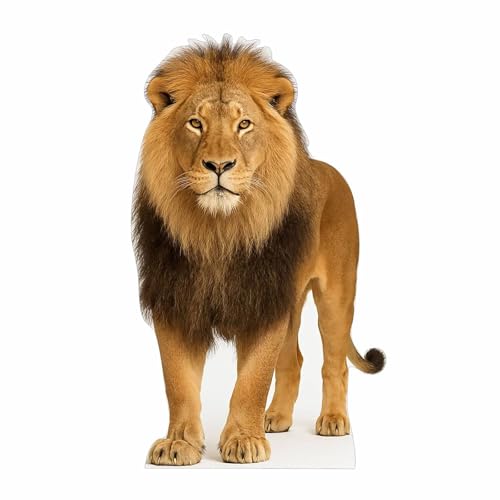 Image of Lion 3FT Life Size Cardboard Cutout - A Fun Animal Standup for Photo Booths, Birthday Parties, and Events