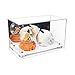 Better Display Cases Versatile Acrylic Display Case - Medium Rectangle Box with Mirror Case, Gold Risers and White Base 15