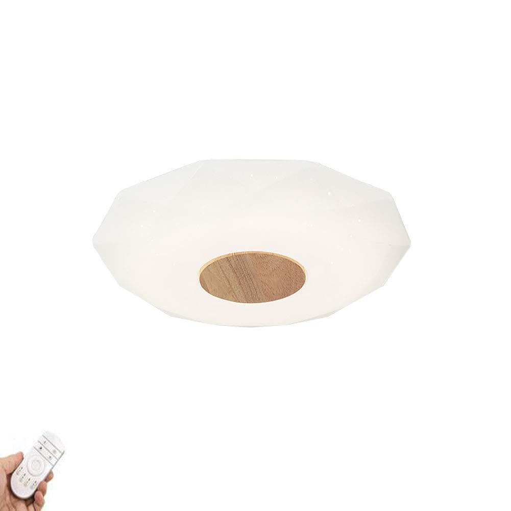 Lampe de chambre LED plafonnier bois massif pour bureau étude et salon