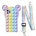 Billion Good Coque de protection pour iPhone 7 Plus/8 Plus, motif bulles et jouets pour enfants et adultes – iPhone 7 Plus/8 Plus 5,5 pouces, arc-en-ciel 1