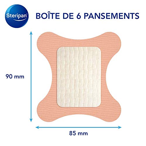 Steripan - Pansements Spécial Articulations - Grand Format - Idéal Pour Les Coudes et Genoux - Compresse Alvéolée - Accompagne Les Mouvements - x6 – vue 5