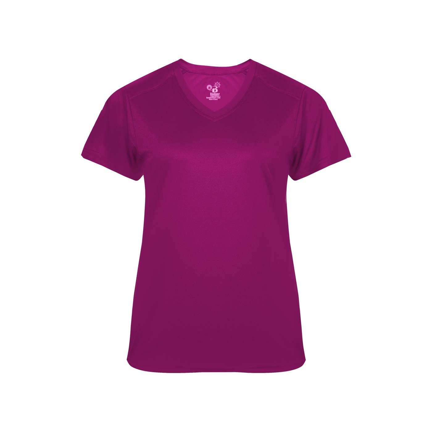 Badger Sports Ultimate Ladies' V-Neck Tee Hot Pink Large