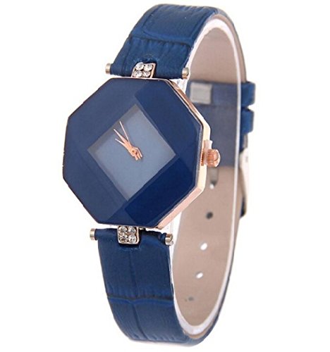 ITHANO Diamond Cut Glass Blue Strap Analogue Blue Dial Womens Wrist Watch - ITDCBL02 (B07GLTJWK8) Amazon Price History, Amazon Price Tracker