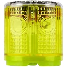 Aolyty Solar Strobe Warning Light Strong Magnetic Base Flashing Super Bright 360 Degree Automatically Turn On Waterproof for Construction Traffic Factory Yellow