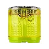 Aolyty Solar Strobe Warning Light Strong Magnetic Base Flashing Super Bright 360 Degree Wireless Automatically Turn On Waterproof for Construction Traffic Factory (Yellow)