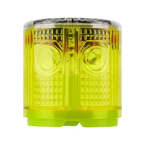 Aolyty Solar Strobe Warning Light Strong Magnetic Base Flashing Super Bright 360 Degree Automatically Turn On Waterproof for Construction Traffic Factory (Yellow)