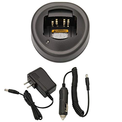 Cargador doble para Motorola GP388 y HT1250 con adaptador de coche 12V
