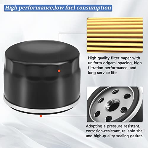 Jcklw 49065-7007 Oil Filter Compatible With Kawasaki Fr651V Fr691V Fr730V Fr541V Fr600V Fx600V Fs730 Fb460 Fx481V 4 Cycle Engine Lawn Mower Replaces 49065-0721 492932 492932S 28 050 01-S #TOP2