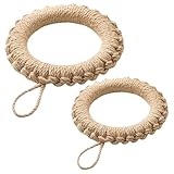 NASSIA 2個セット 釜敷き なべしき 耐熱 フック付き 自然素材 ポットマット シンプル インテリア