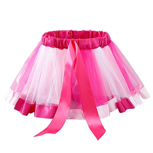 Deevoka Meninas Crianças Do Bebê Tutu Saia Festa Traje Fantasia Tutu Pettiskirt 4-8 Anos Rosa - Subi