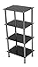 AVF S44-A Small 4 Tier Shelving Unit in Black Glass & Chrome