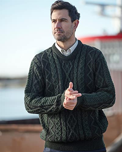 Walker and Hawkes - Men's Merino Wool Stanmore Plaited Crew Neck Jumper2