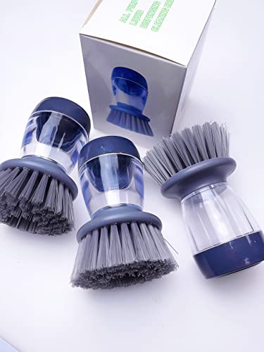 We Rocks All Purpose Liquid Dispensing Cleaning Scrubber Heavy Duty Stain Removal Brushes For Bathroom, Household Surfaces | Kitchen Brush For Dish Pot Pan Sink Cleaning | Soap Dispensing Palm Brush #TOP6