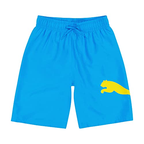 PUMA Boys' Fashion Swim Trunks, Water Repellant, Elastic Waistband with Drawcord