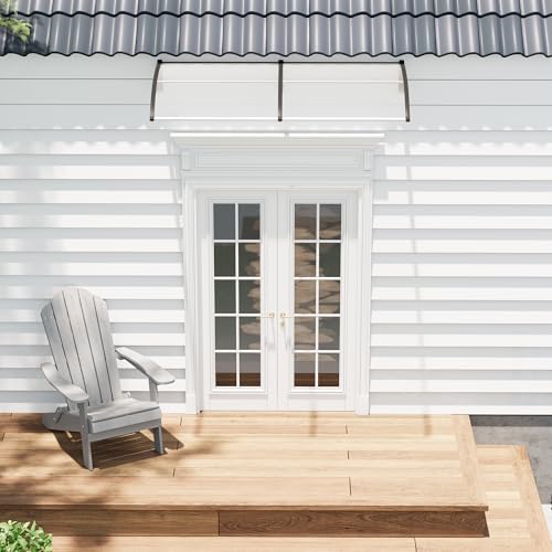Garvee Door Awning, Clear Polycarbonate, UV/Rain/Snow Guard, Steel Bracket by Garvee - Used condition - Image 7