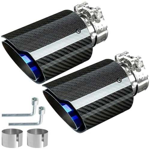 Embout d'échappement 63mm universel Catekro en inox et carbone noir