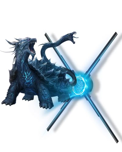 Image of 3D Hologram Fan, 20.5 inch Hologram Fan 2000*1228PX Resolution 614pcs HD LED Beads, Holographic Video Advertising Projector Support APP /WIFI /Remote /Bluetooth Audio (52CM)