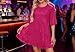 Sequin Dress for Women Sparkly Round Neck Half Sleeve Cocktail Party Prom Mini Dresses Loose Fit Fashion Outfits S-2XL Hot Pink