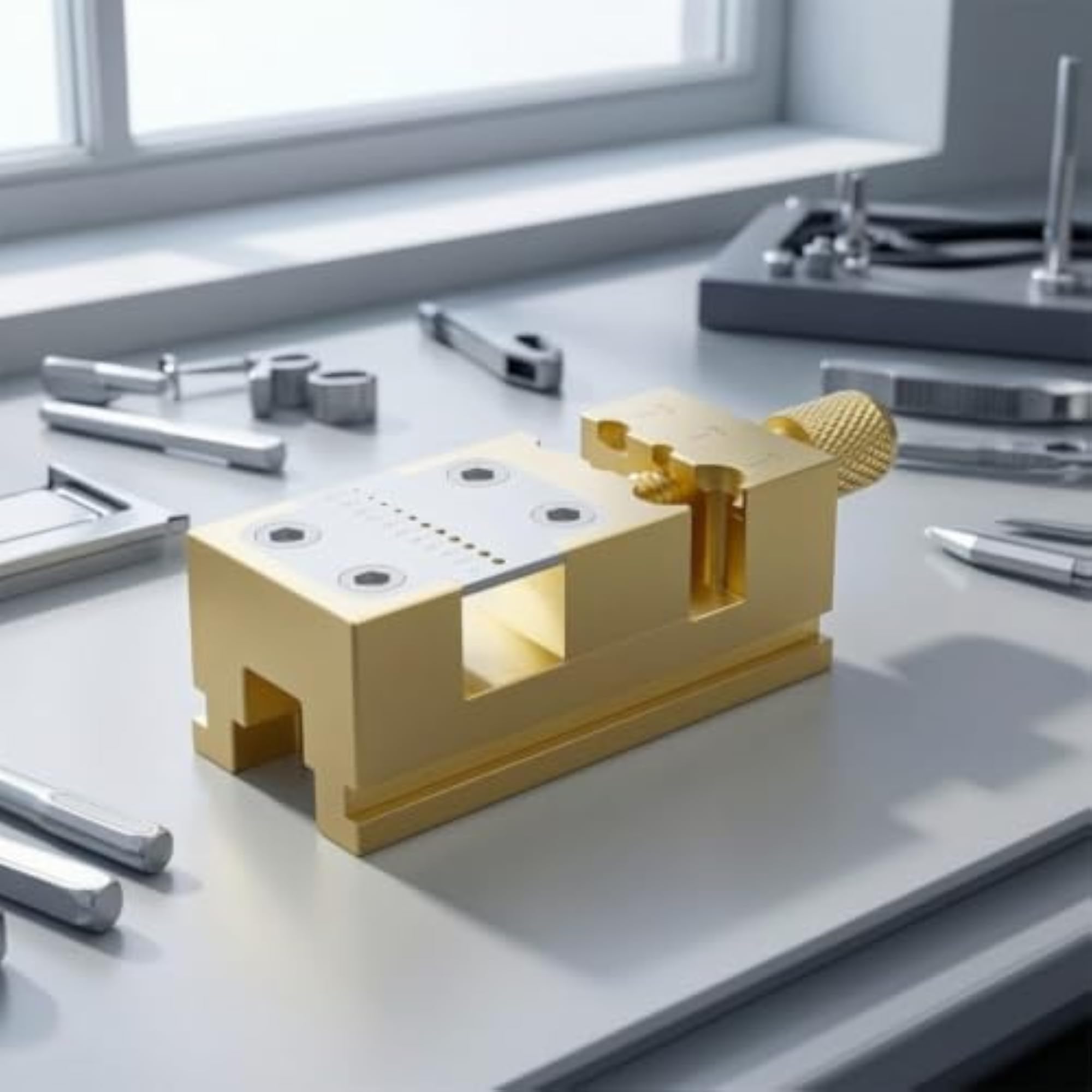 Precision Watchmaker Vise with 11 Holes, Compact Design