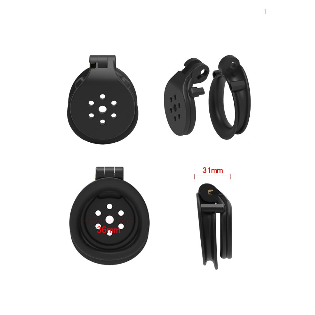 Men's Lightweight Fitness Flat Stretch Accessory Cage with Breathable Holes for Comfort and Freshness A306 (Black, 03)