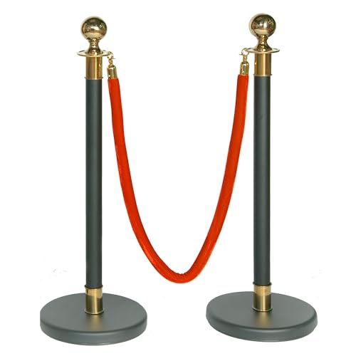 ロープパーテーション ポールベース2台・ロープ付き Amazon | 【ロープパーテーションセット】L7-51C ブラック