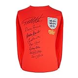 Retro England 1966 Weltmeisterschaft Finale Shirt, langarm, signiert von Sir Geoff Hurst, Martin Peters, Gordon Banks, Sir Bobby Charlton, Roger Hunt, George Cohen, Jack Charlton und Ray Wilson.